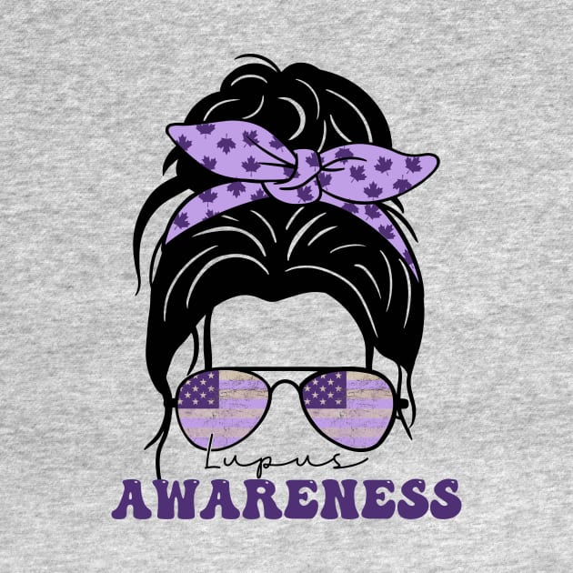 In May We Wear Purple Retro Lupus Awareness Month by drag is art